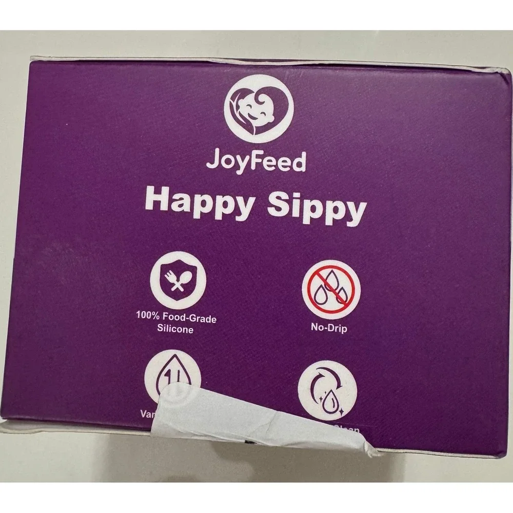 JoyFeed Happy Sippy Straw Cup Nipples 6m+ BPA Free Food Grade Silicone No-Drip